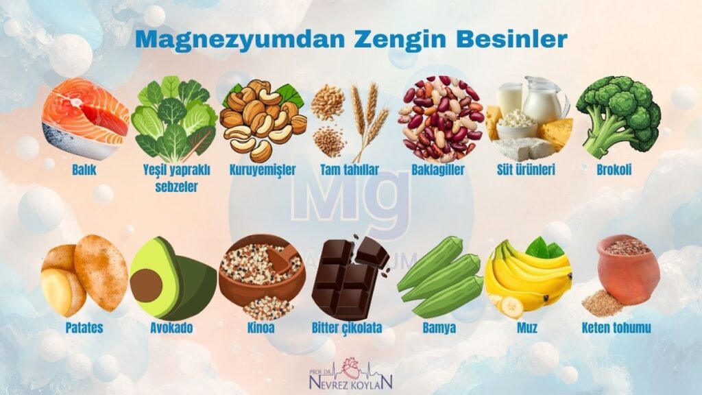 Magnezyumdan zengin besinler