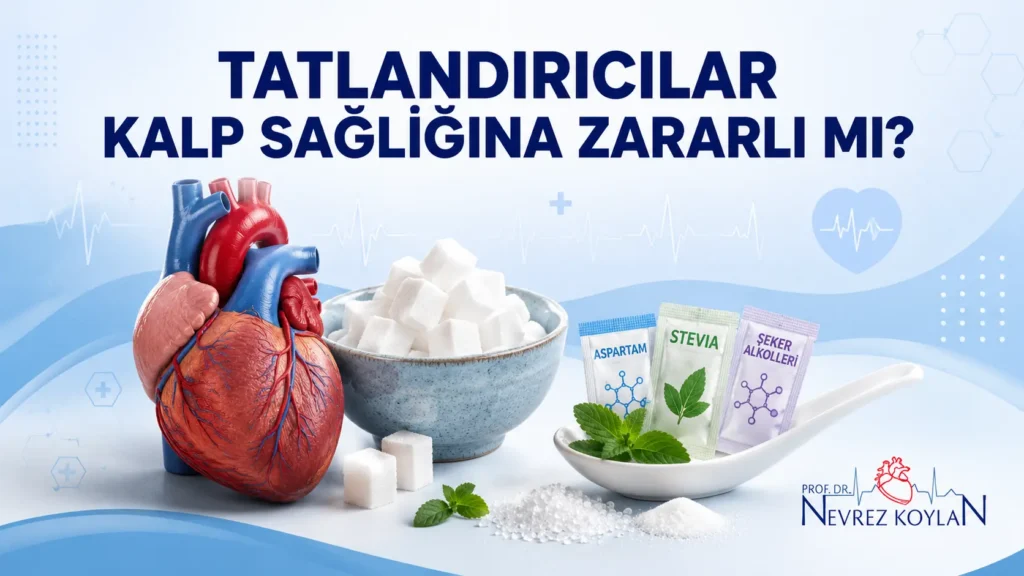 Tatlandırıcıların kalp sağlığına etkilerini gösteren görsel