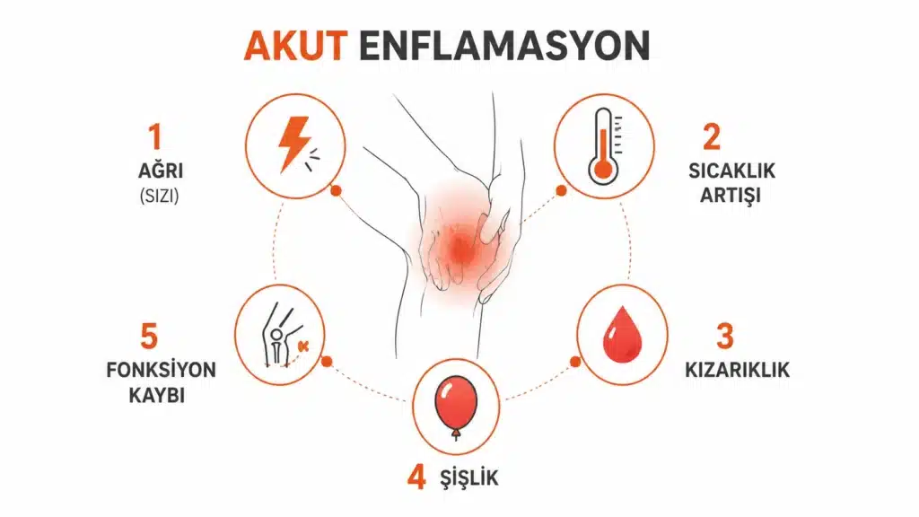 Akut enflamasyonun beş belirtisi