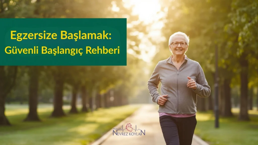 Egzersize başlamak için tempolu yürüyüş yapan yetişkin — kalp sağlığı rehberi kapak görseli