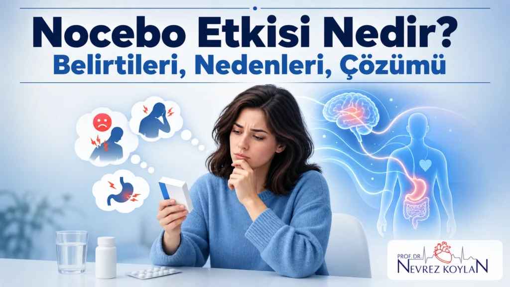 Nocebo etkisi nedir - ilaç alırken beklentinin yarattığı belirtileri gösteren kapak görseli