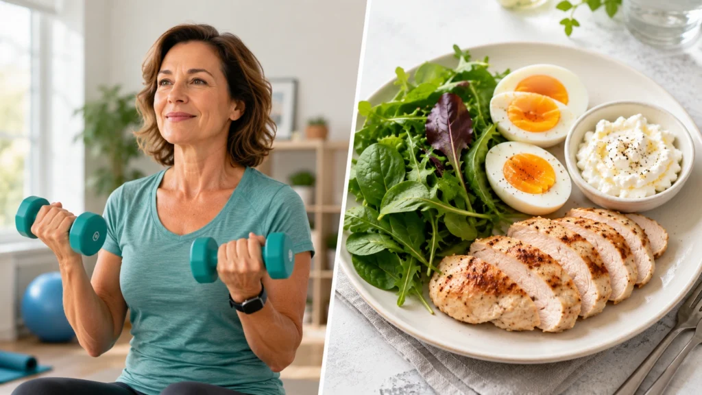 Menopozda protein alımı ve kas sağlığı için direnç egzersizi