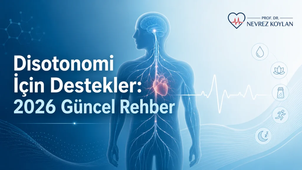 Disotonomi için destekler kapak görseli — otonom sinir sistemi dengesizliği rehberi, Prof. Dr. Nevrez Koylan