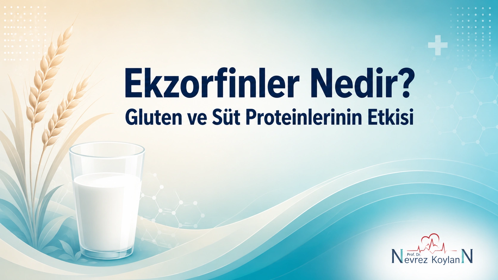 Ekzorfinler nedir sorusunu anlatan, buğday başağı ve süt bardağı görseliyle simgelenen kapak görseli