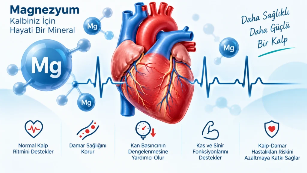Magnezyum destekleri ve kalp ritmi ile tansiyon üzerindeki etkisi