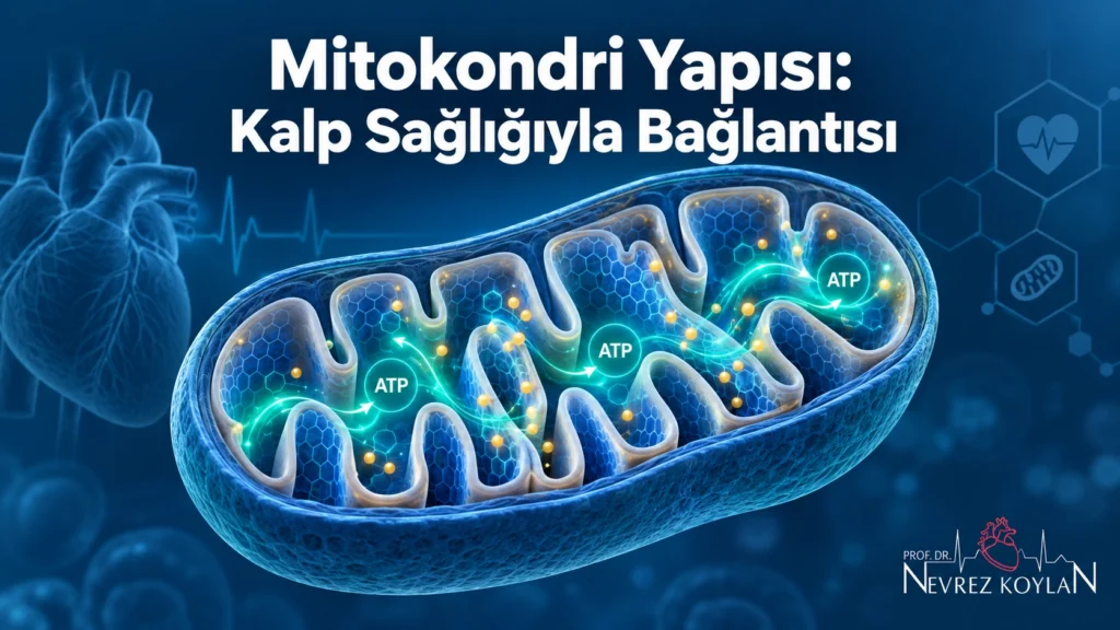 Mitokondri yapısı kapak görseli - hücrenin enerji santrali ve kalp sağlığı
