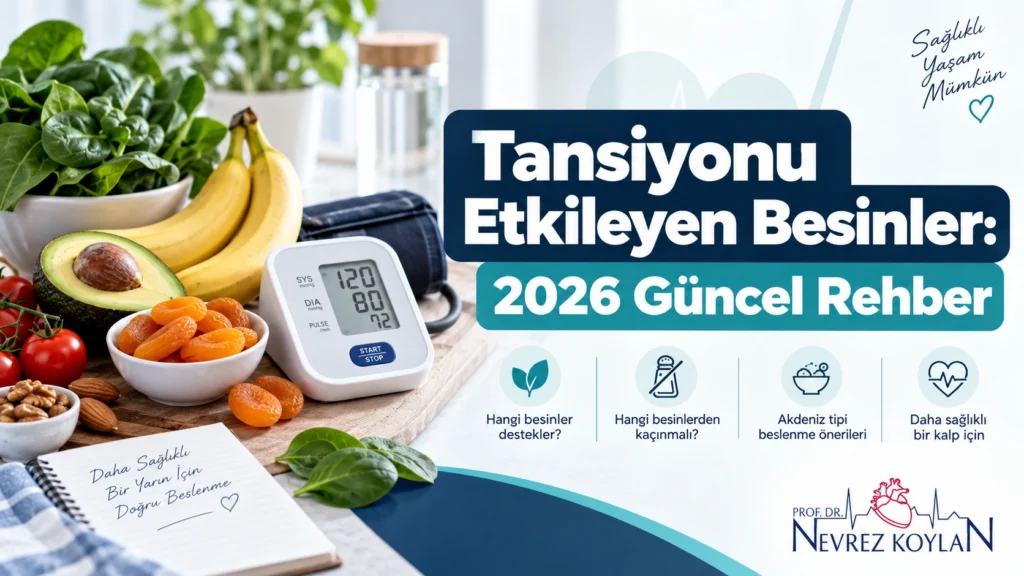 Tansiyonu etkileyen besinler kapak görseli — kan basıncını dengeleyen sebze meyve ve tansiyon aleti