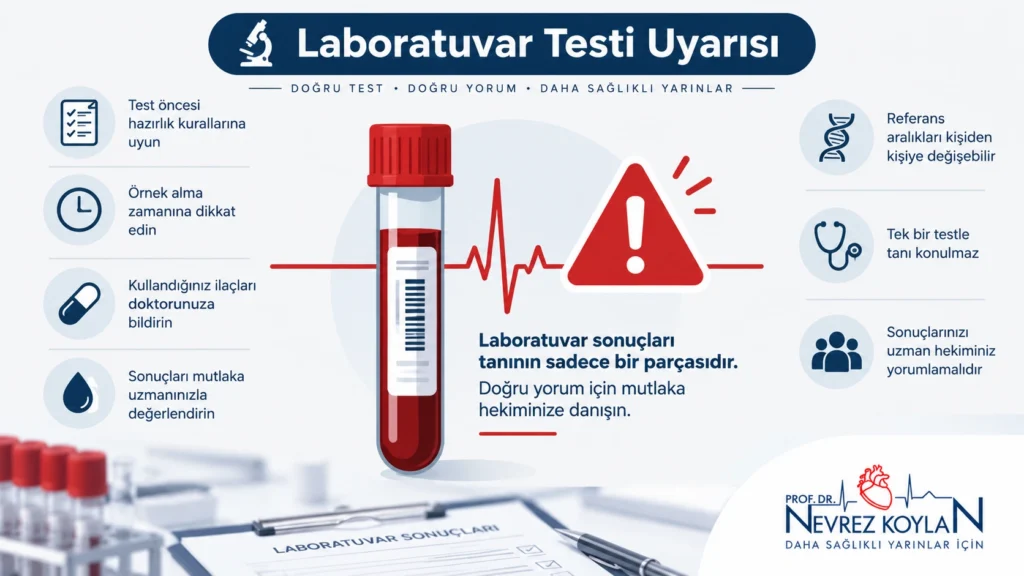 Biotin takviyesi troponin kalp testi etkileşimi uyarı görseli