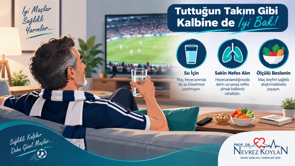 Maç izlerken kalp sağlığını korumak için pratik öneriler