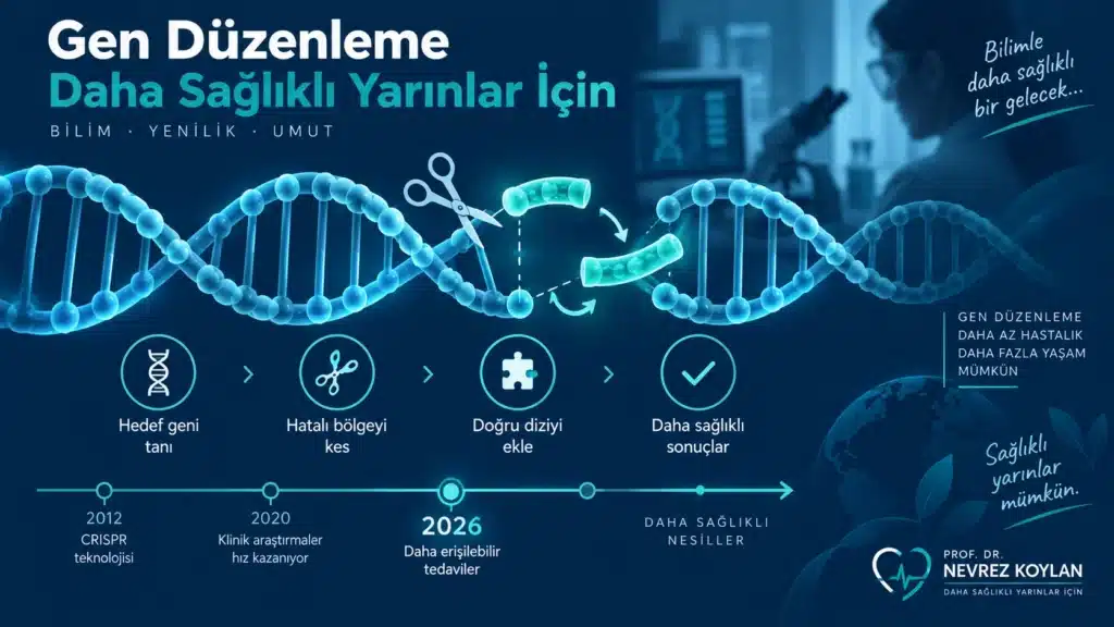 2026 yılında gen tedavisi ve bireyselleştirilmiş tedavi gelişmelerini simgeleyen görsel