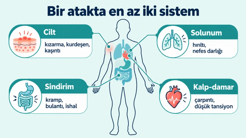 Mast hücre aktivasyonu sendromu belirtileri: cilt, solunum, sindirim ve kalp-damar sistemi