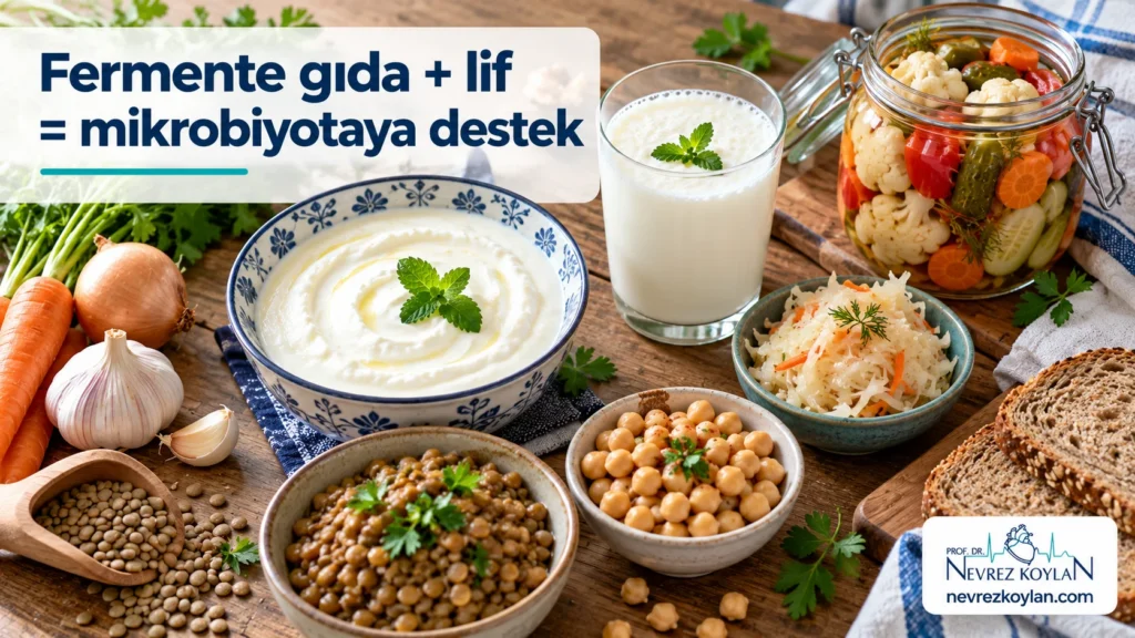 Enflamasyonu azaltmaya yardımcı fermente gıdalar: yoğurt, kefir, turşu ve lifli baklagiller