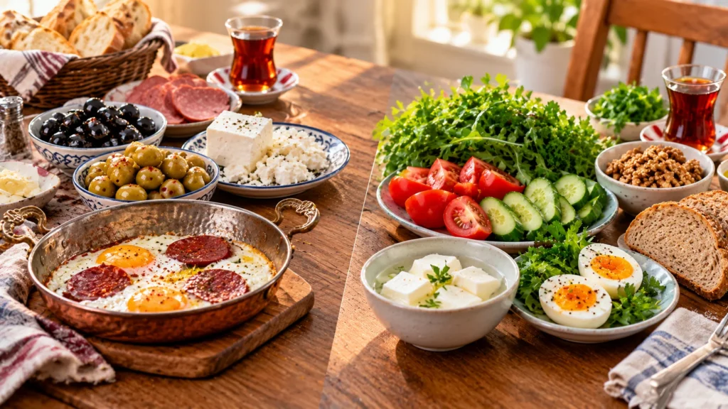 Türk kahvaltısında gizli tuz kaynakları ve menopozda kalp dostu kahvaltı alternatifleri