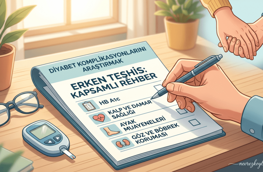 Diyabet komplikasyonları tarama kontrol listesi ve erken teşhis rehberi kapak görseli