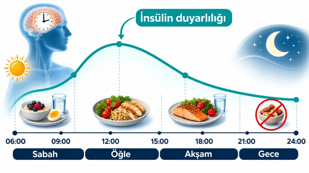 Sirkadiyen ritim ile insülin duyarlılığının gün içinde değişimi ve yemek saatleri ilişkisi