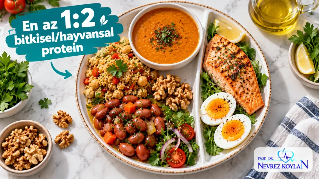 Kalp sağlığı için bitkisel ve hayvansal protein dengesi: mercimek, barbunya, nohut, balık ve yumurta