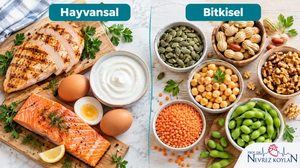 L-arginin içeren besinler: hindi, tavuk, somon, yumurta, yoğurt, kabak çekirdeği, yer fıstığı, ceviz, nohut, mercimek ve soya