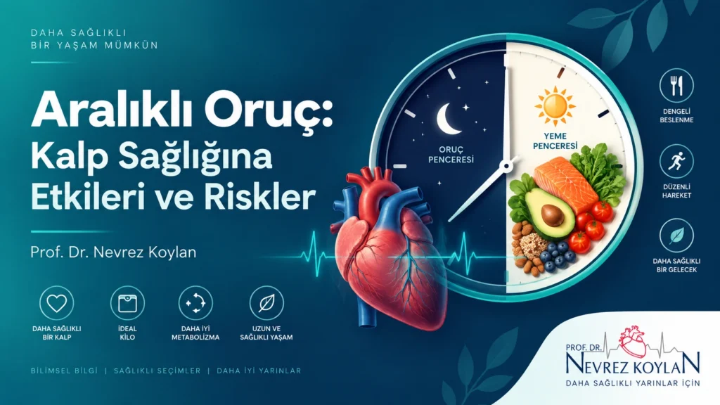 Aralıklı oruç ve kalp sağlığı — Prof. Dr. Nevrez Koylan blog kapak görseli
