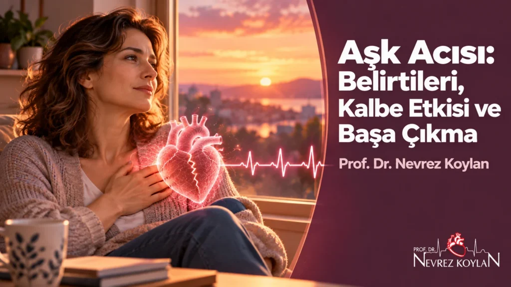 Aşk acısı ve kalp sağlığı: pencere önünde elini göğsüne koyan kişi, çatlak kalpten iyileşen EKG çizgisine dönüşen kalp ritmi