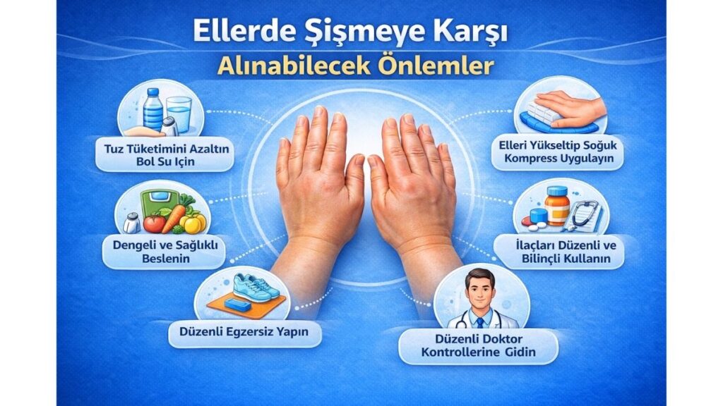 Ellerde şişmeye karşı alınabilecek önlemler