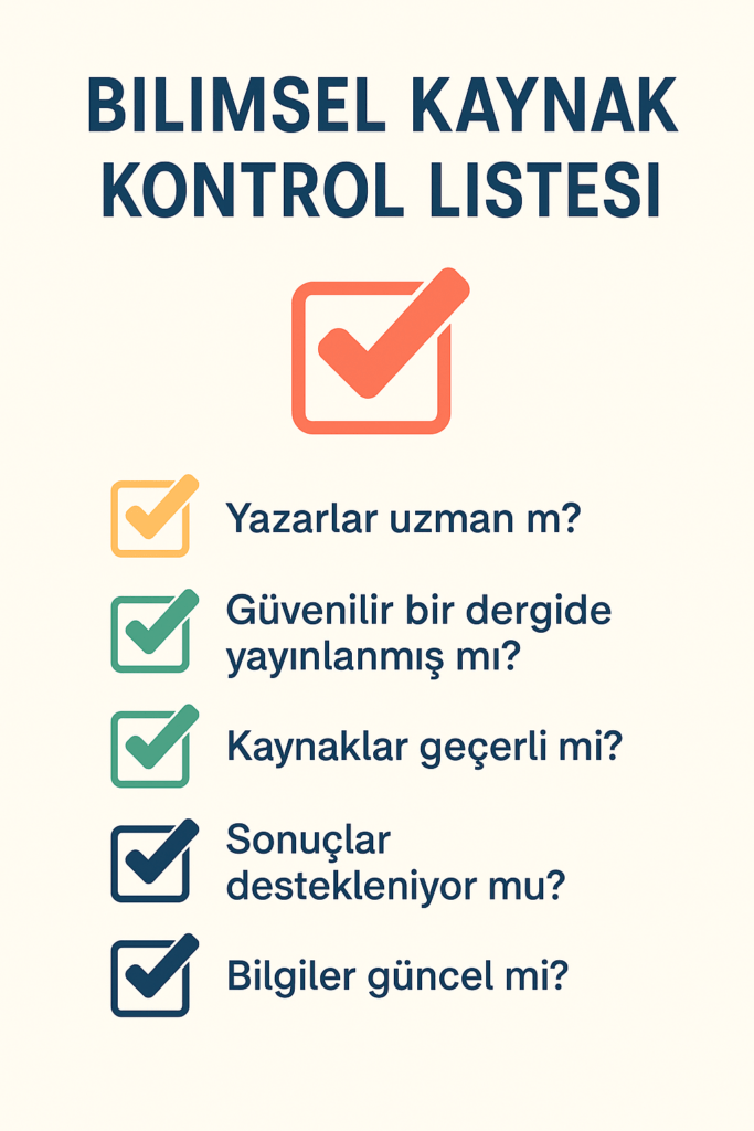 Bilimsel kaynak kontrol listesi