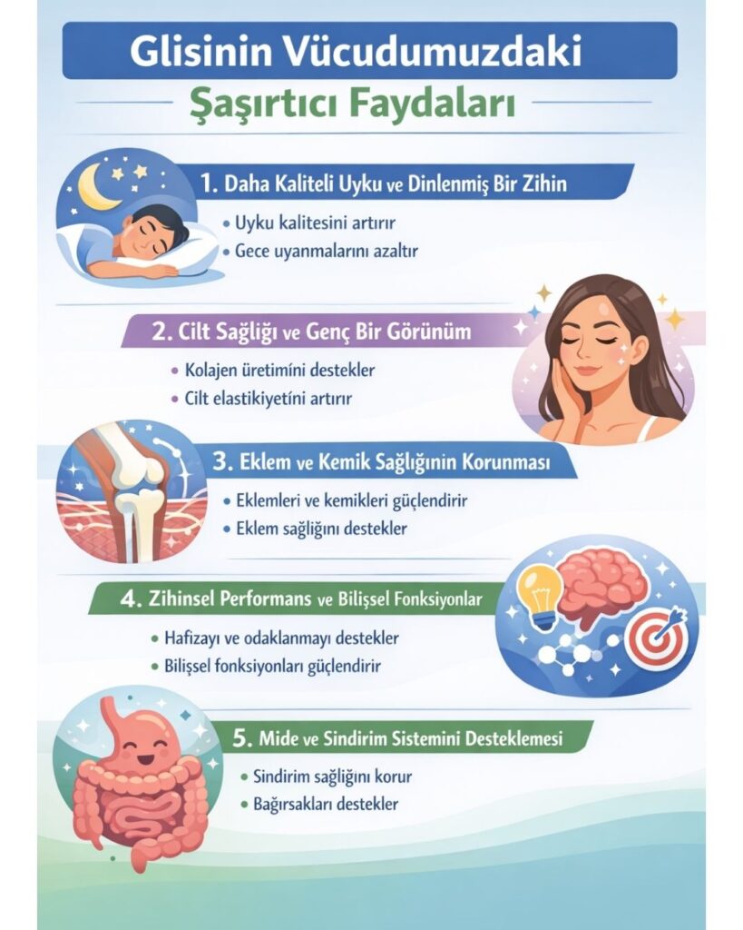 Glisinin vücudumuzdaki şaşırtıcı faydaları