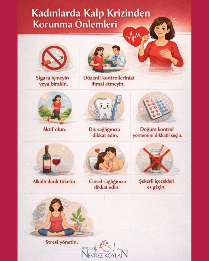 kadınlarda kalp krizinden korunma