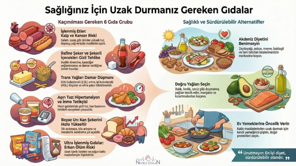 Sağlığınız için uzak durmanız gereken gıdalar