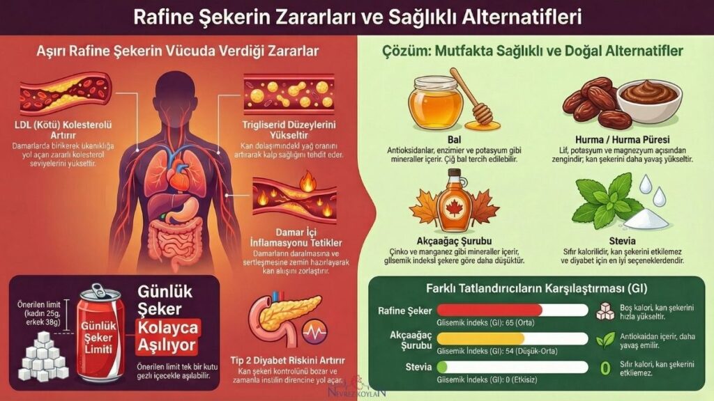 Rafine şekerlerin zararları ve sağlıklı alternatifleri