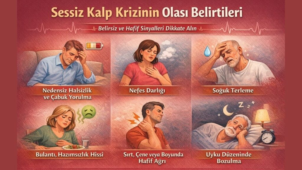 Sessiz kalp krizinin olası belirtileri