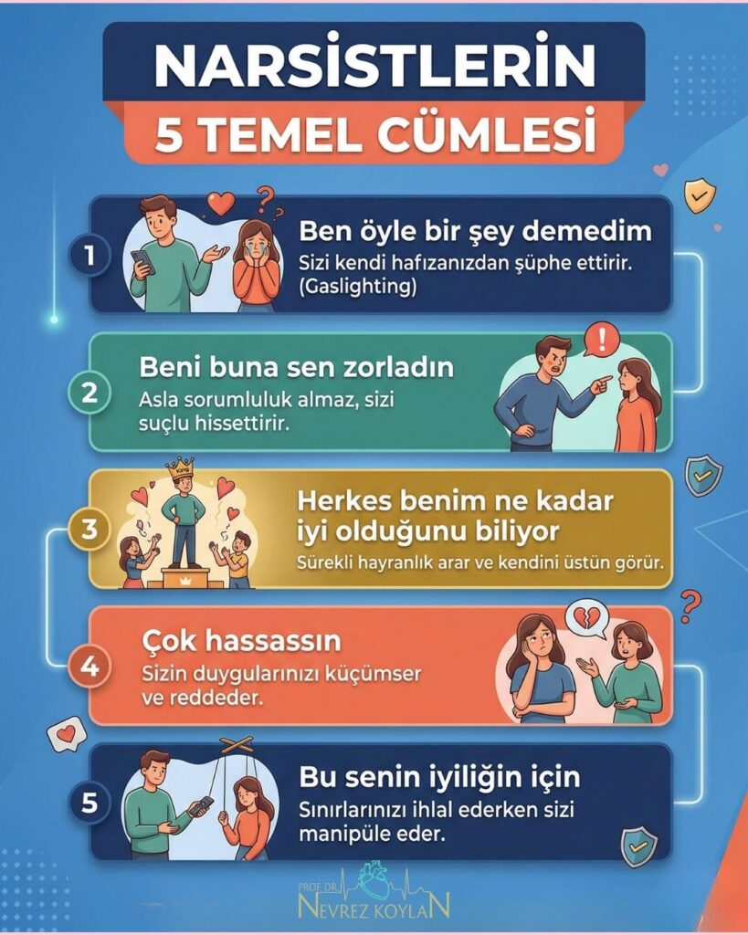 Narsistlerin 5 Temel Cümlesi