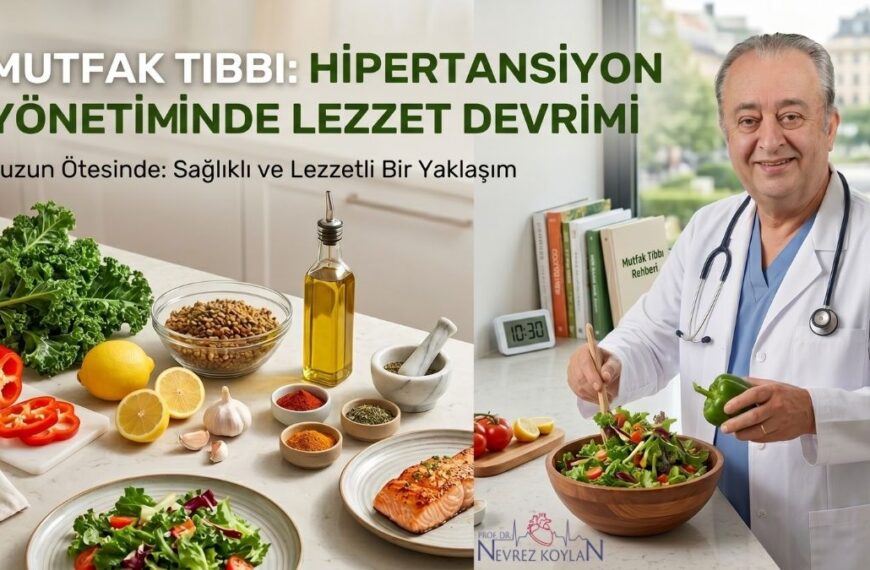 "Mutfak Tıbbı" prensipleriyle hazırlanmış, taze sebze, meyve, baklagil ve sağlıklı yağlardan oluşan zengin içerikli, hipertansiyon dostu bir Akdeniz tipi beslenme tabağı