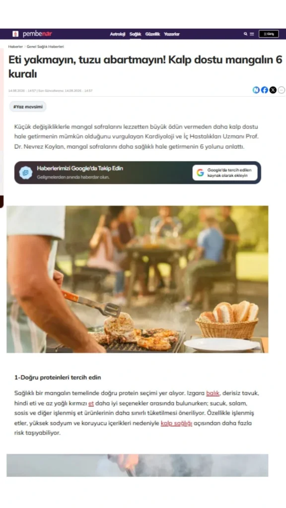 Kalp dostu mangal için sağlıklı protein seçimi ve daha sağlıklı ızgara beslenme önerileri