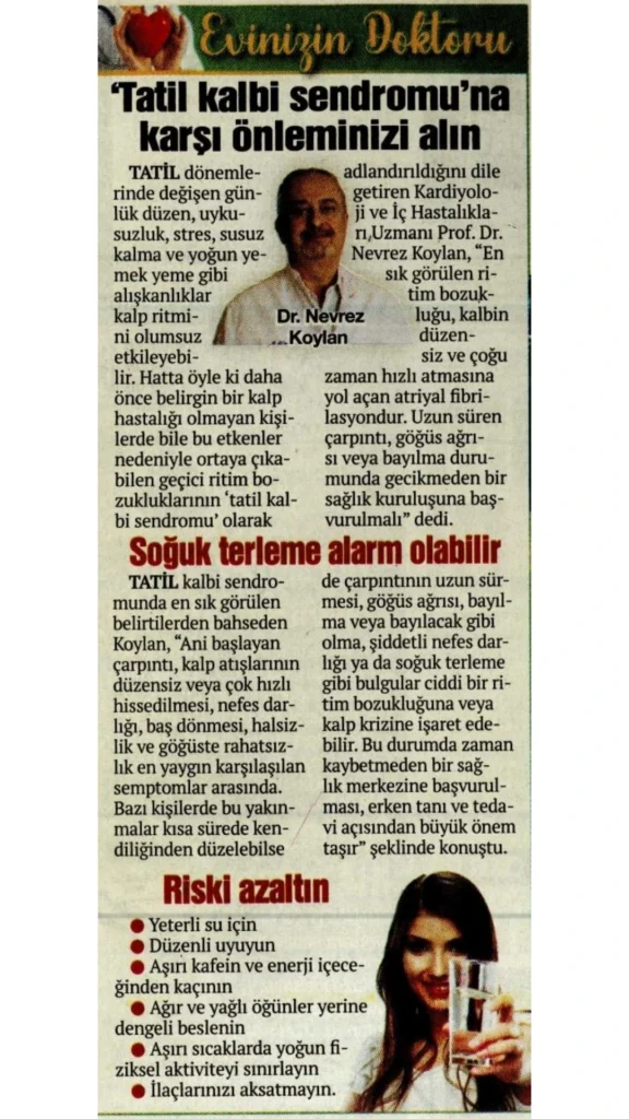 Tatil kalbi sendromunun belirtileri, risk faktörleri ve kalp sağlığını korumak için alınabilecek önlemler