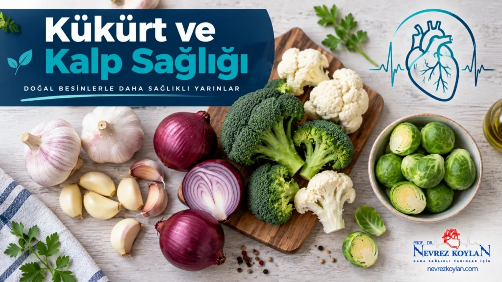 Kükürt ve kalp sağlığı — sarımsak, soğan ve brokoli ile hazırlanmış kapak görseli