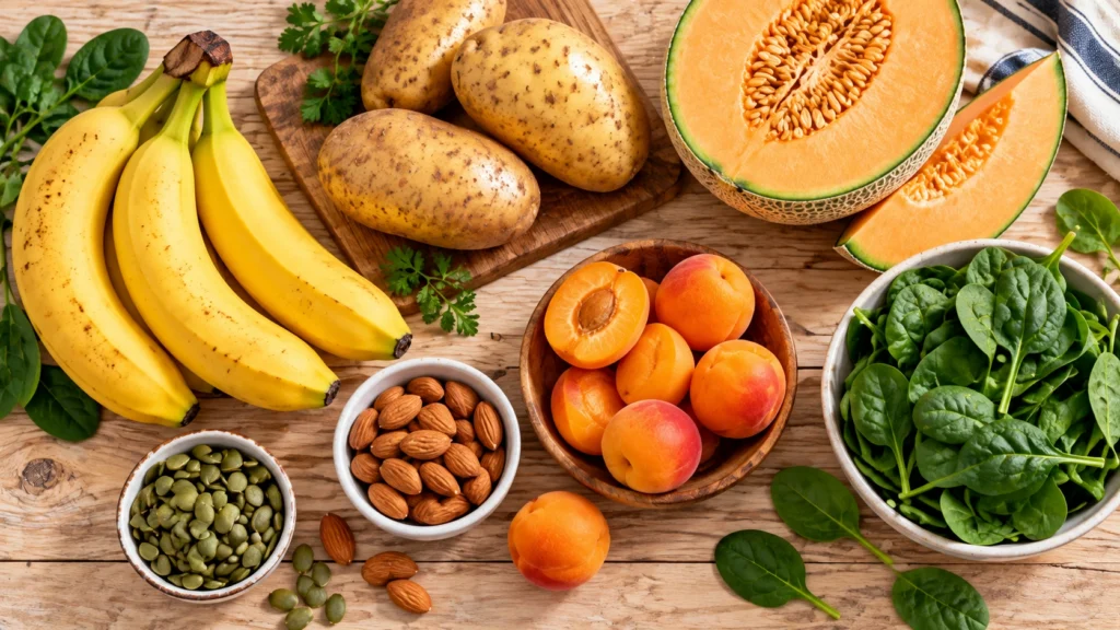 Potasyum açısından zengin muz, patates ve ıspanak gibi besinler kalp ritmini destekler