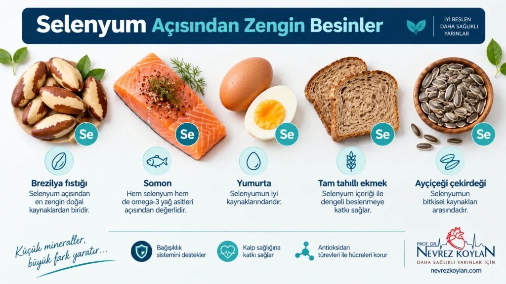 Selenyum açısından zengin besin kaynakları – Brezilya fıstığı, balık, yumurta, tam tahıl